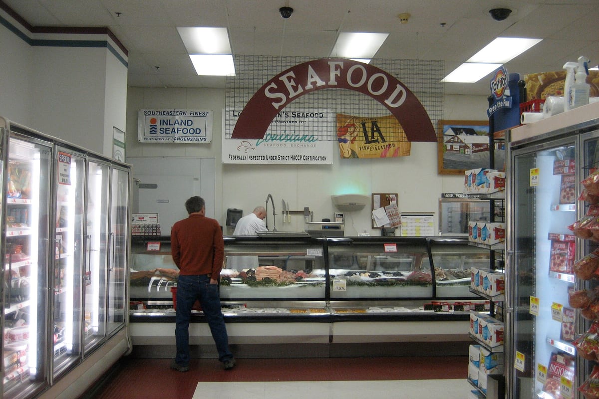 The interior of a retail store